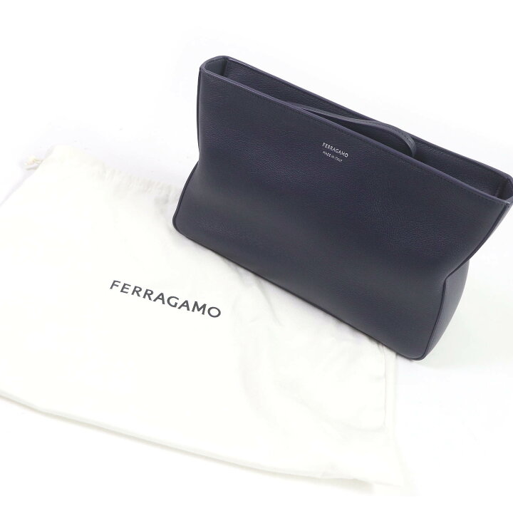 楽天市場】極美品□FERRAGAMO フェラガモ 24SS 241445 レザー ロゴ入り 