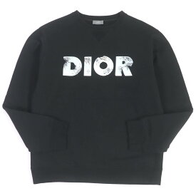 良品□DIOR ディオール オム 023J604A0531 ダニエルアーシャム ロゴプリント トレーナー スウェットシャツ ブラック M イタリア製 正規品 メンズ【中古】