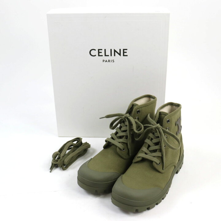 楽天市場】極美品○CELINE セリーヌ 344292198C.31GR LACE-UP BOOT 20 