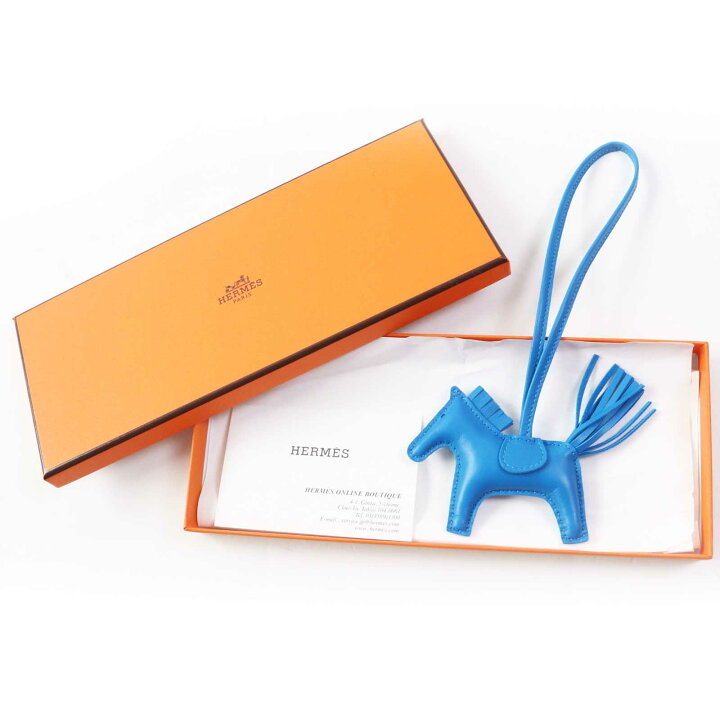 楽天市場】未使用品◎HERMES エルメス ロデオチャーム PM ブルー  