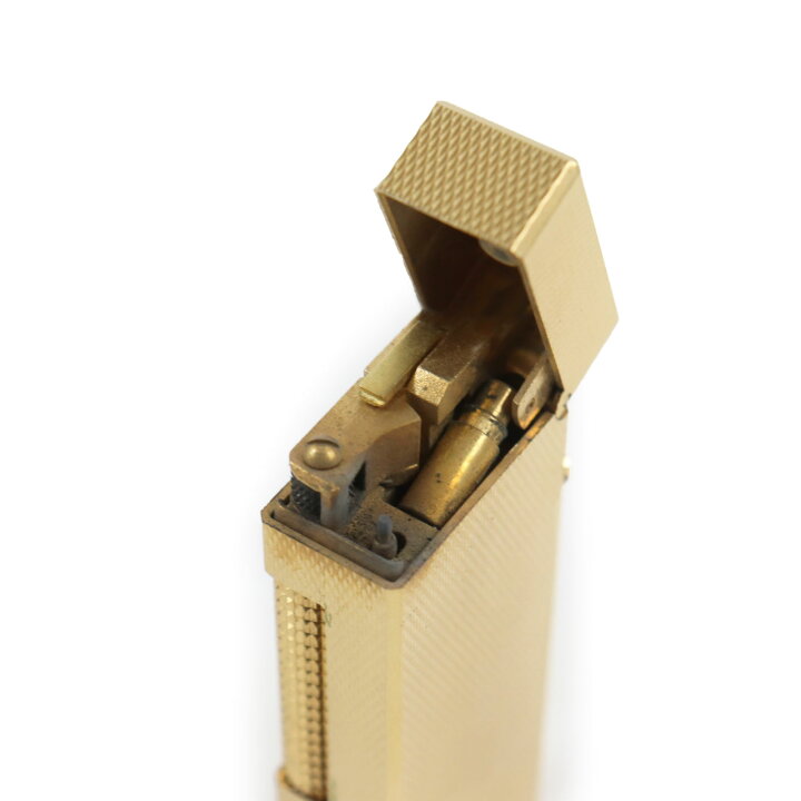 良品▽Dunhill ダンヒル スクエア ラッカー ロゴ付き ローラー式 ガス 