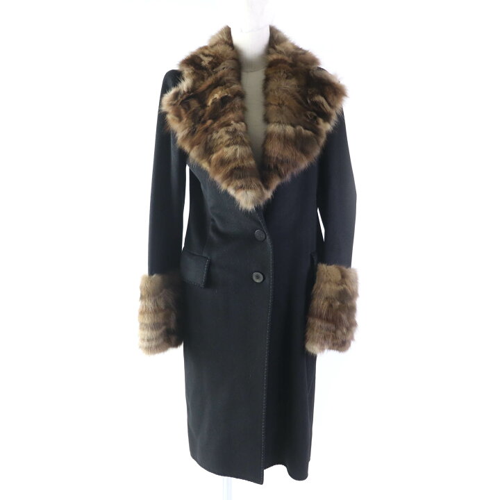 楽天市場】美品☆FENDI フェンディ カシミヤ混 セーブルファー使い  