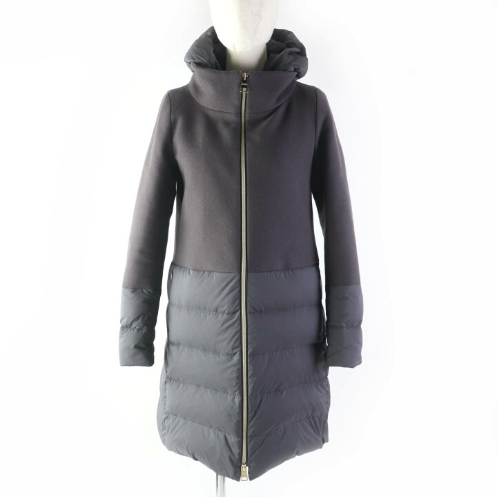楽天市場】美品☆Herno ヘルノ PI0848D フード付 ZIP UP ウール切替 