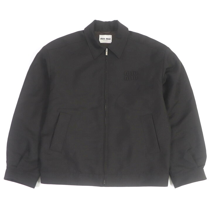 楽天市場】極美品□Miu Miu ミュウ ミュウ 24SS ML1041 ロゴワッペン 