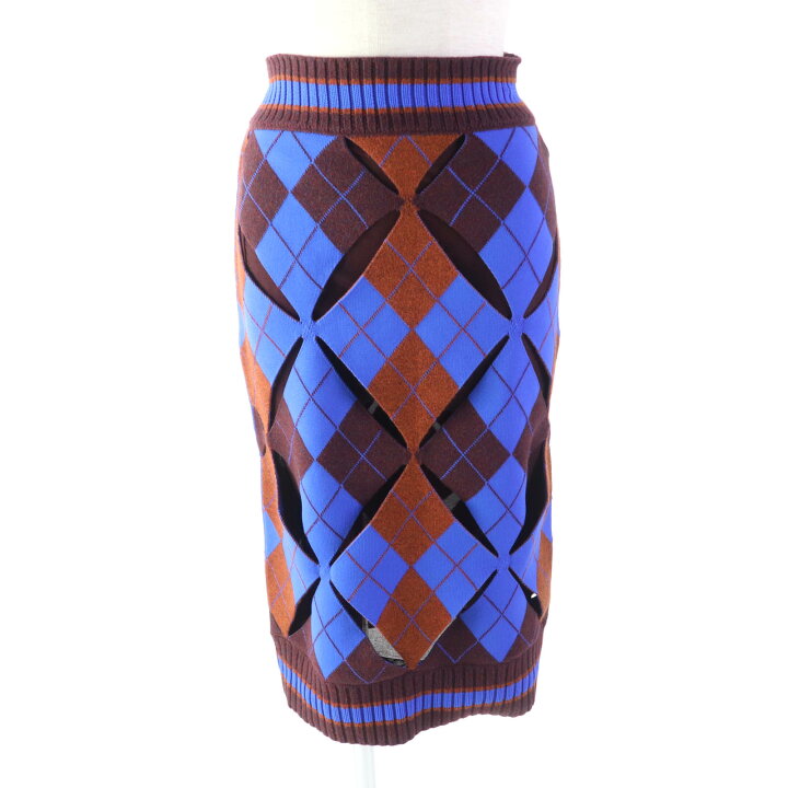 楽天市場】未使用品☆BURBERRY バーバリー 8037373 アーガイル柄 膝丈 
