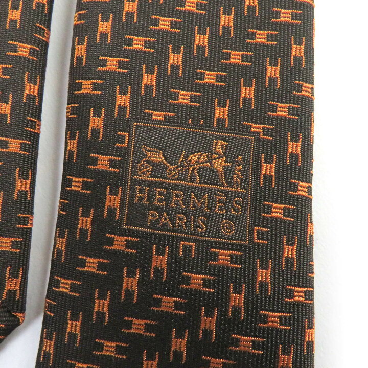 楽天市場】未使用品□HERMES エルメス シルク100％ クラヴァット Hロゴ 