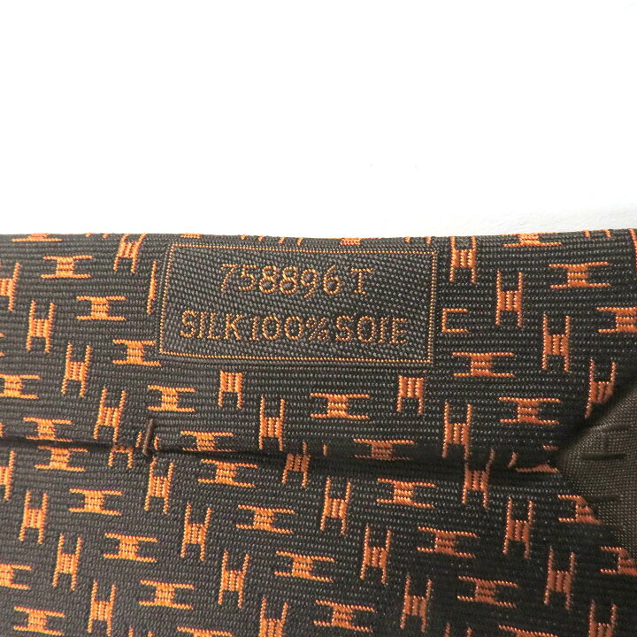 楽天市場】未使用品□HERMES エルメス シルク100％ クラヴァット Hロゴ 