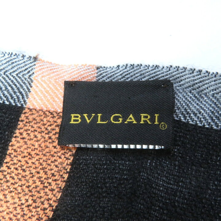 楽天市場】極美品☆BVLGARI ブルガリ カシミヤ シルク混 フリンジ付 