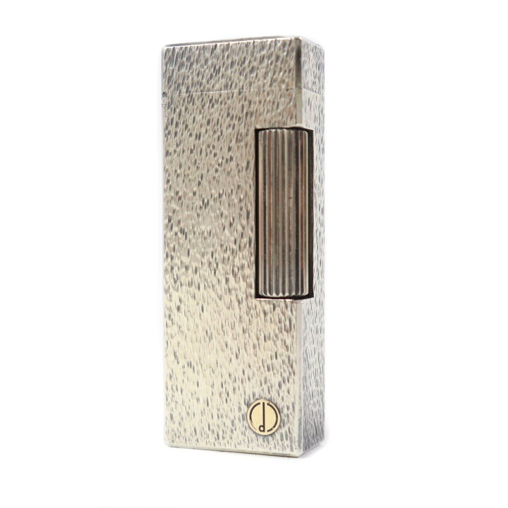 美品▽Dunhill ダンヒル スクエア ロゴ付き ローラー式 ガス ライター  