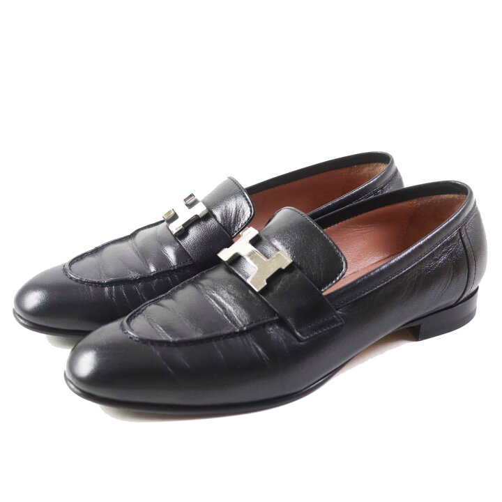 楽天市場】美品◎HERMES エルメス モカシン パリ シルバー金具 コン 