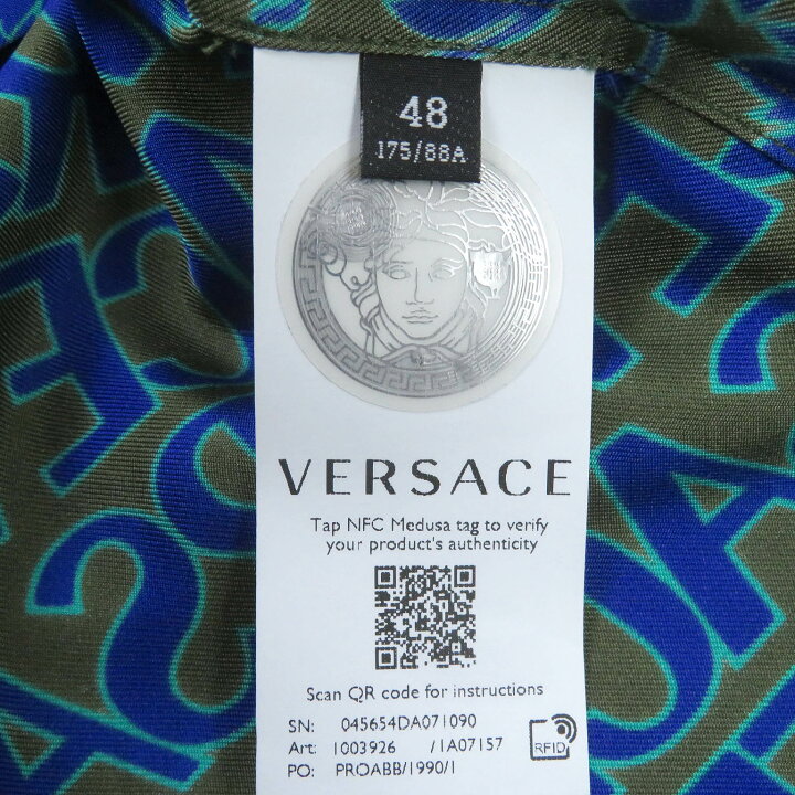 楽天市場】極美品□VERSACE ヴェルサーチ 23SS 1003926 シルク100 
