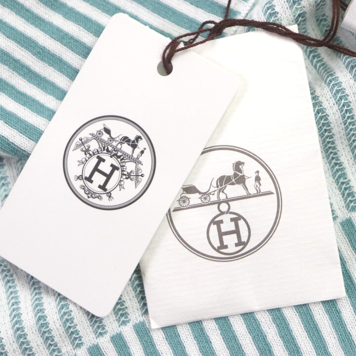 美品□HERMES エルメス 20AW ランH サイドライン コットン100％ H  
