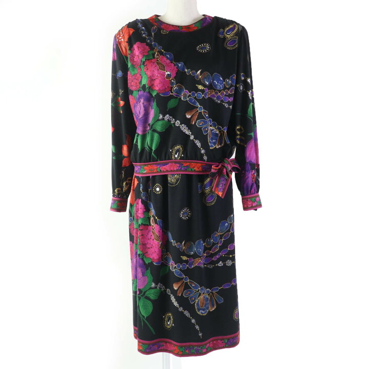 LEONARD 花柄 セットアップ ブラック/マルチカラー（楽天市場】美品  