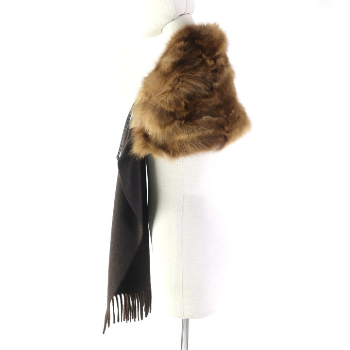 楽天市場】美品☆FENDI フェンディ カシミヤ セーブルファー レザー  