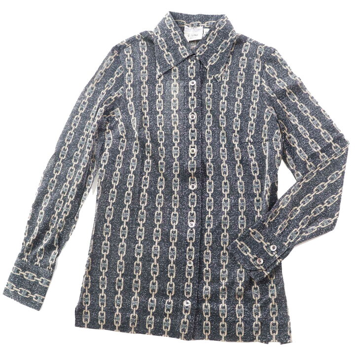 美品✨ CELINE チェーンパターン シルクシャツ（楽天市場】未使用品  