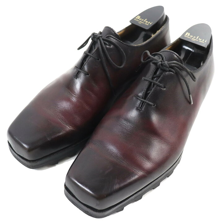 希少 付属品完備 Berluti デムジュール プレーントゥ レザーシューズ 8 