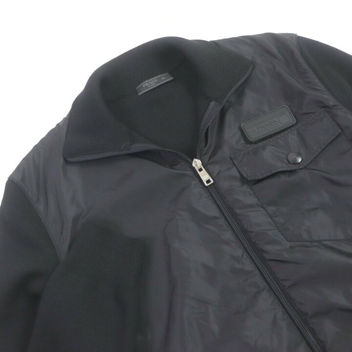 楽天市場】極美品□PRADA プラダ UMC134 バージンウール ナイロン切替 