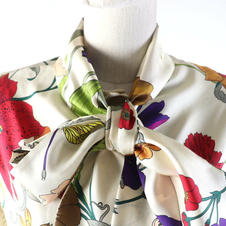 楽天市場】極美品☆GUCCI グッチ 613002 シルク100% ロゴボタン 棒タイ 