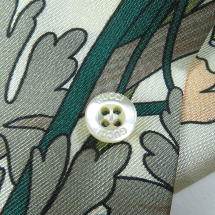 楽天市場】極美品☆GUCCI グッチ 613002 シルク100% ロゴボタン 棒タイ 