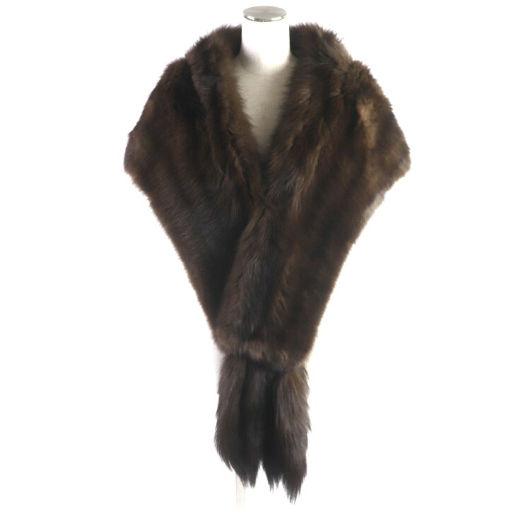 楽天市場】美品▽ロシアンセーブル SABLE 房付き 本毛皮ショール  