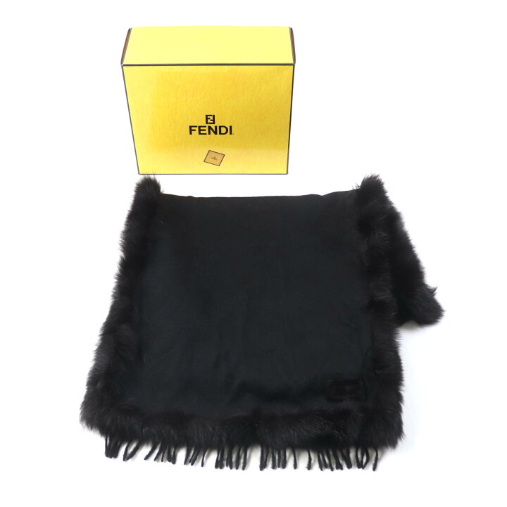 楽天市場】極美品☆FENDI フェンディ カシミヤ100％ FOXファー 