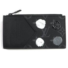 未使用品▼LOUIS VUITTON ルイヴィトン 草間彌生 M81930 モノグラム エクリプス LV YK コインカードボルダー コインケース 箱・保存袋付き イタリア製 メンズ【中古】