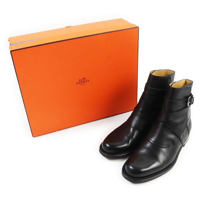 楽天市場】美品○HERMES エルメス クロスストラップ ジョッパーブーツ 