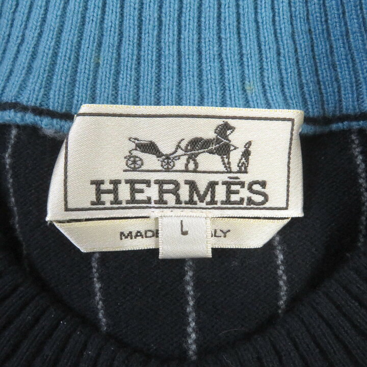 楽天市場】未使用品□HERMES エルメス ウール100％ 総柄 ストライプ  