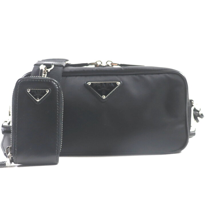 楽天市場】極美品▽PRADA プラダ 1BH197 トライアングルロゴ ポーチ 