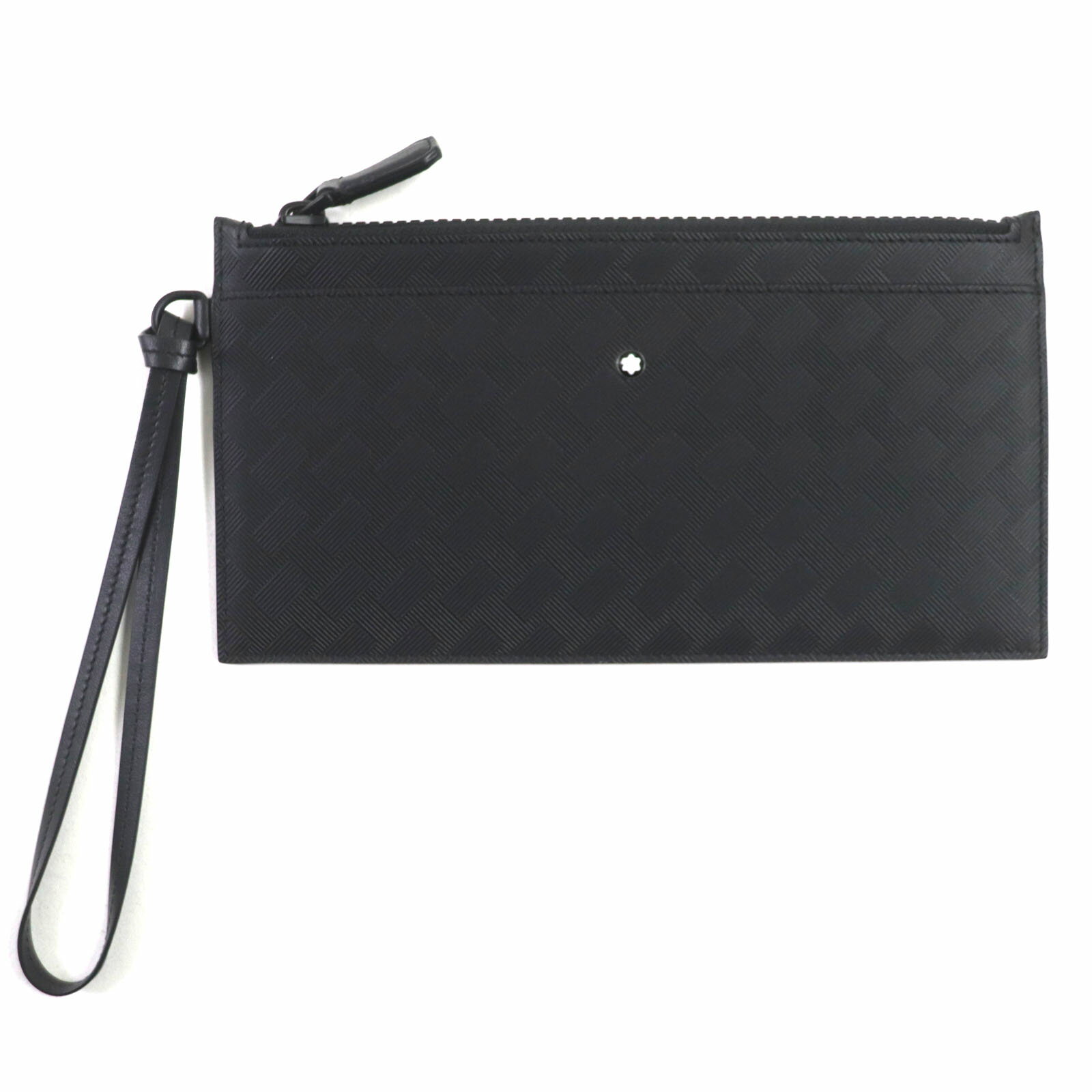 極美品▼MONTBLANC モンブラン エクストリーム3.0 ミニポーチ カードポケット8CC 現行品 ホワイトスター レザーコインケース ブラック イタリア製 メンズ【中古】