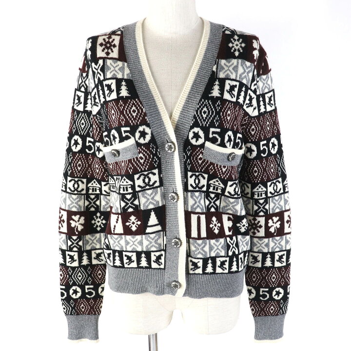 楽天市場】極美品△CHANEL シャネル P62167K47783 カシミヤ100％ ココ  