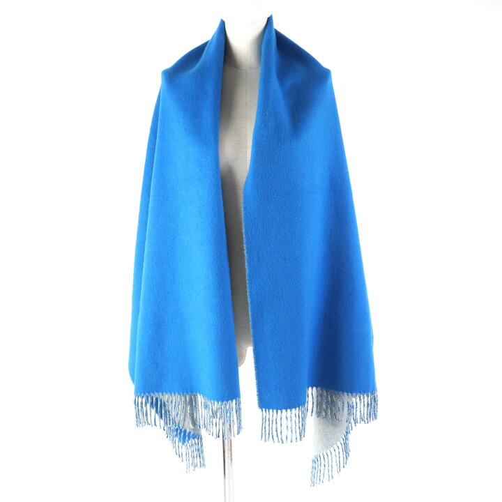 楽天市場】極美品△HERMES エルメス H259084S カシミヤ100％ Bleu Vif  
