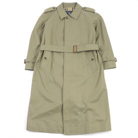 極美品□Burberrys バーバリー ヴィンテージ コットン 裏ノバチェック ロング丈 スプリングコート トレンチコート 玉虫色 94-175 メンズ【中古】