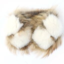 極美品☆LOUIS VUITTON ルイヴィトン MP1907 コル・フォクシー ルナール フォックス シルク ティペット ショール アイボリー ブラウン系 ゴールド金具 フランス製 正規品 レディース【中古】