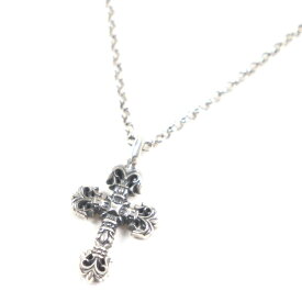美品▼CHROME HEARTS クロムハーツ タイニーフィリグリークロスチャーム ロールチェーン ネックレス SV925 シルバー 24インチ 保存袋付き 重量10.7g メンズ【中古】