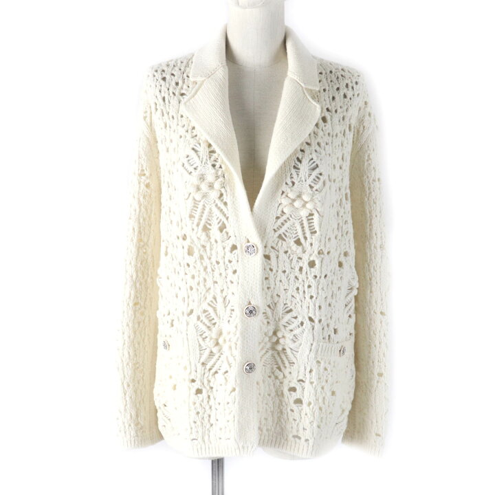 楽天市場】極美品☆CHANEL シャネル P72095 22C カシミヤ100％ 石付き 