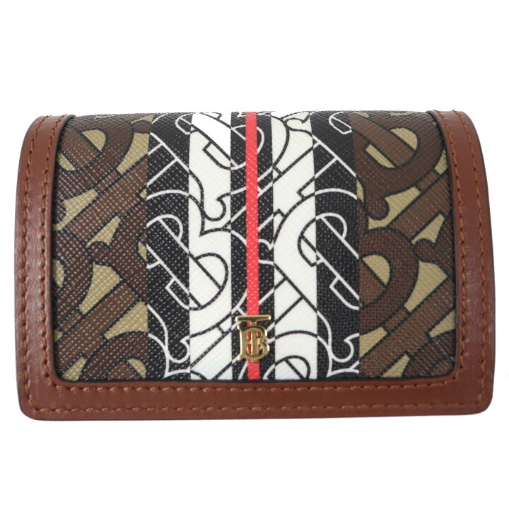 楽天市場】美品△BURBERRY バーバリー TB 総柄 コンパクト チェーン 