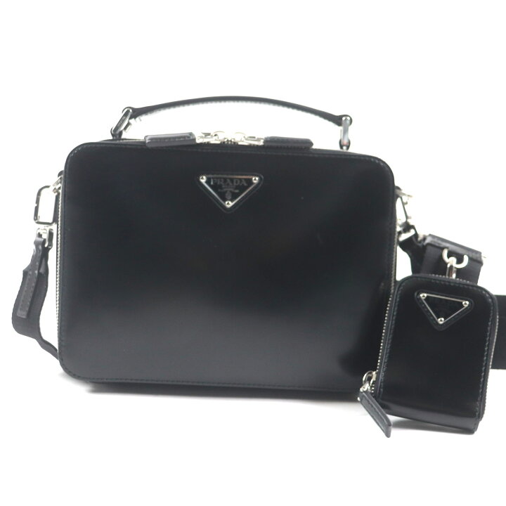楽天市場】極美品▽PRADA プラダ 2VH069 ブリック トライアングルロゴ 