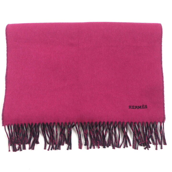 楽天市場】極美品▽HERMES エルメス H393800T カシミヤ100% ロゴ刺繍 