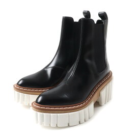 未使用品★Stella McCartney ステラマッカートニー エミリー サイドゴア レザー チェルシーブーツ ブラック 35 イタリア製 レディース【中古】