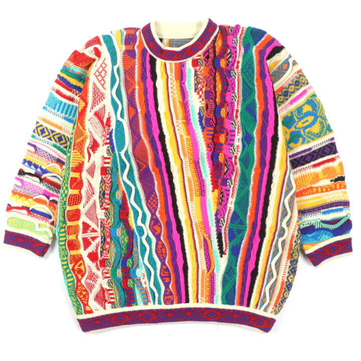 楽天市場】極美品▽COOGI クージー ウール100% 立体織柄 クルーネック 