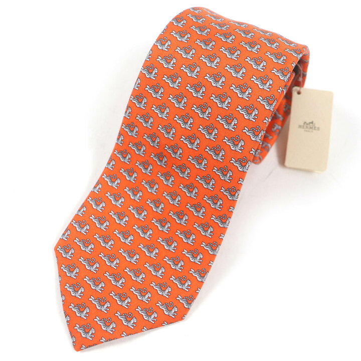 未使用品○HERMES エルメス シルク100% 総柄/フルパターンデザイン 