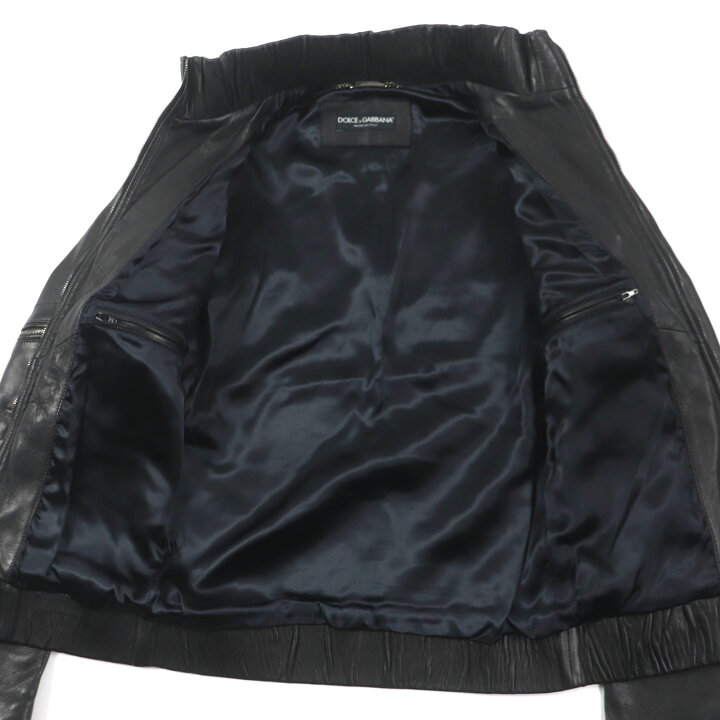 楽天市場】美品▽DOLCE&GABBANA ドルチェ＆ガッバーナ ラムレザー 黒 