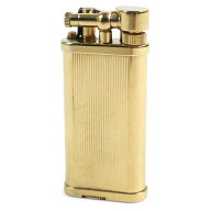 良品○Dunhill ダンヒル ユニーク ハンマー式 ストライプ柄 オーバルフォルム 喫煙グッズ ガスライター …