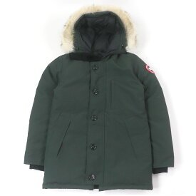 美品□CANADA GOOSE カナダグース 3438JM JASPER ジャスパー フーデッド ダウンジャケット ダークグリーン S カナダ製 正規品 メンズ【中古】