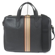 未使用品□Paul Smith ポールスミス 5538 A40009 PORTFOLIO マルチストライプ 2WAY レザー ブリーフケー…