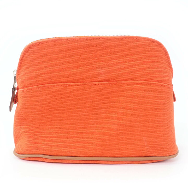 楽天市場】極美品☆HERMES エルメス ボリードポーチ PM コットン100  