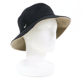 極美品☆HERMES エルメス カシミヤ100％ シルバー金具 カデナZIP バケットハット 帽子 ブラック 56 フランス製 正規品 レディース【中古】