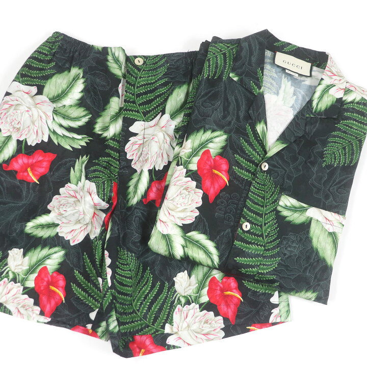 楽天市場】極美品□GUCCI グッチ 624524/619073 シルク混 半袖 アロハ 
