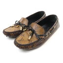 極美品★LOUIS VUITTON ルイヴィトン グロリア・ライン モノグラムリバース LV金具付 リボンデザイン レザー ドライビ…